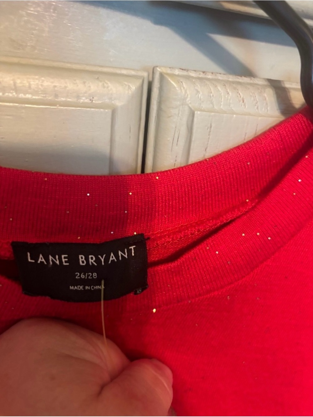 Lane Bryant Red Sparkle Sleeveless Tank - Picture 2 of 3